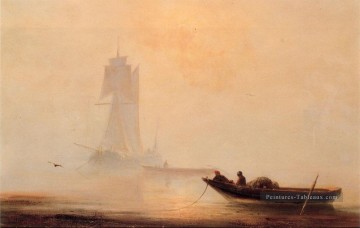 Bateaux de pêche dans un port Ivan Aivazovsky Peinture à l'huile
